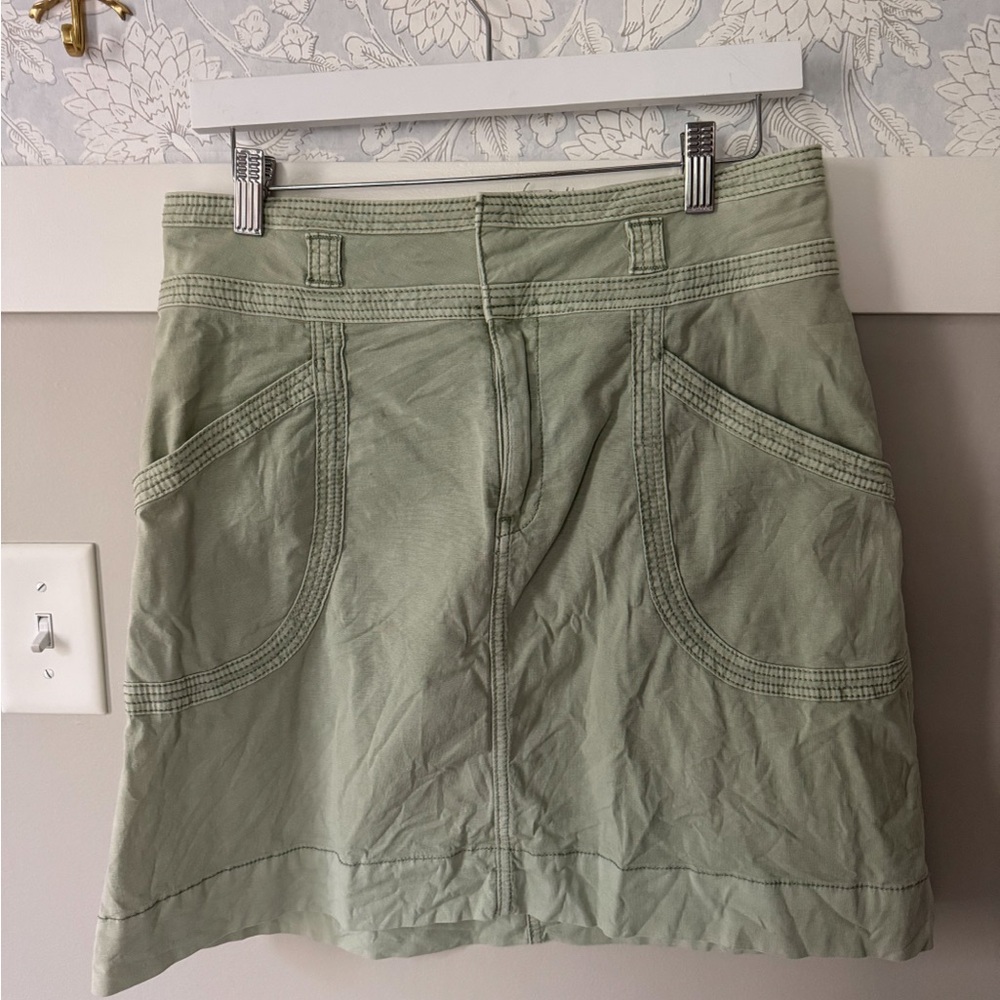 Anthro Green A-Line Skirt